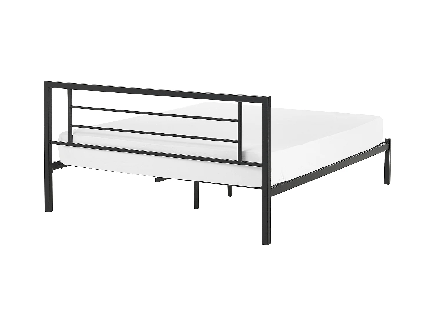 Lit avec sommier Métal CUSSET 140 x 200 cm Noir