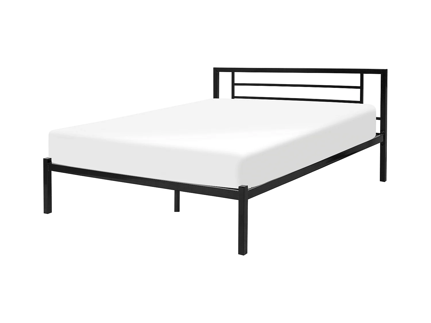 Lit avec sommier Métal CUSSET 140 x 200 cm Noir