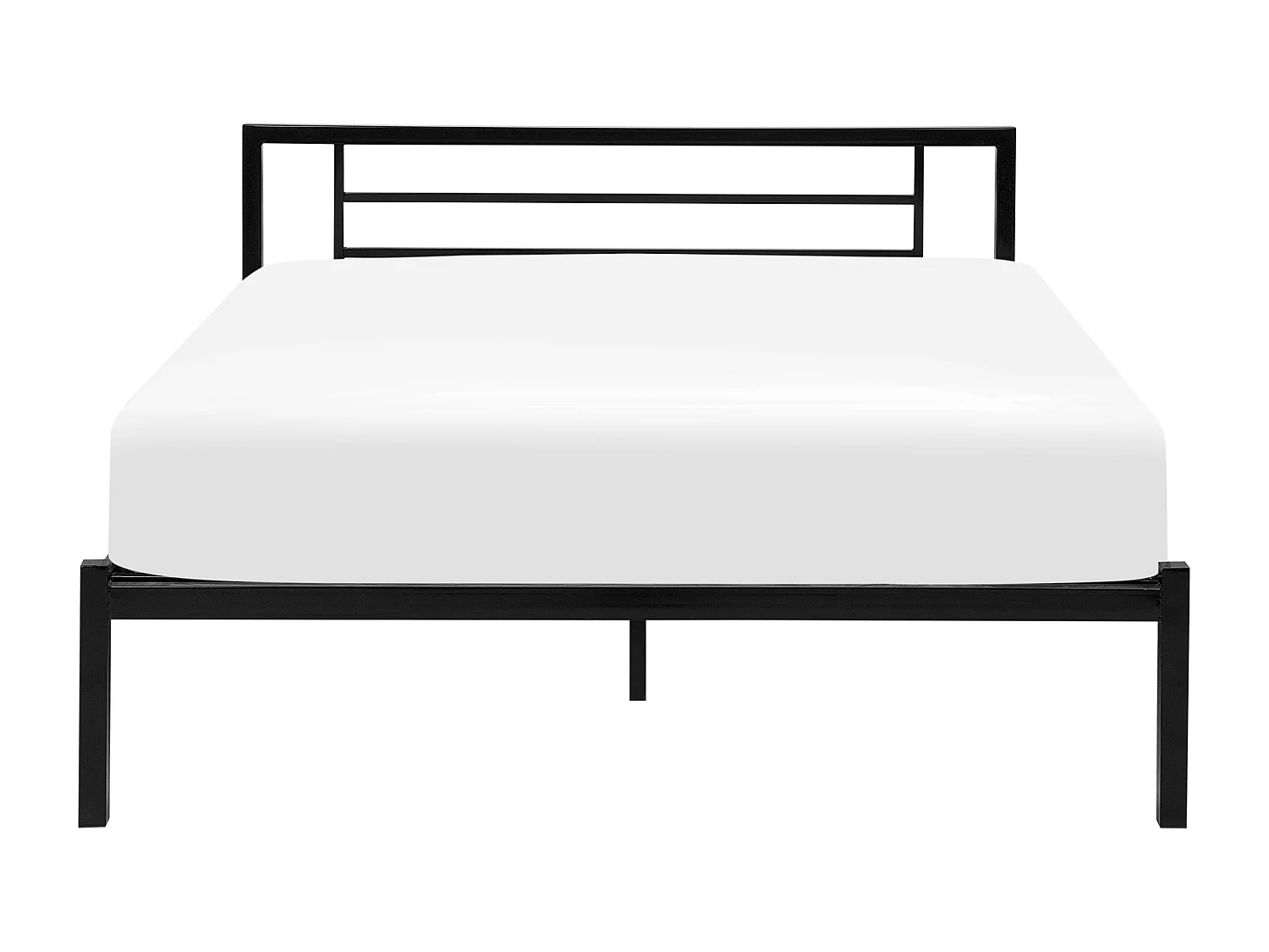 Lit avec sommier Métal CUSSET 140 x 200 cm Noir