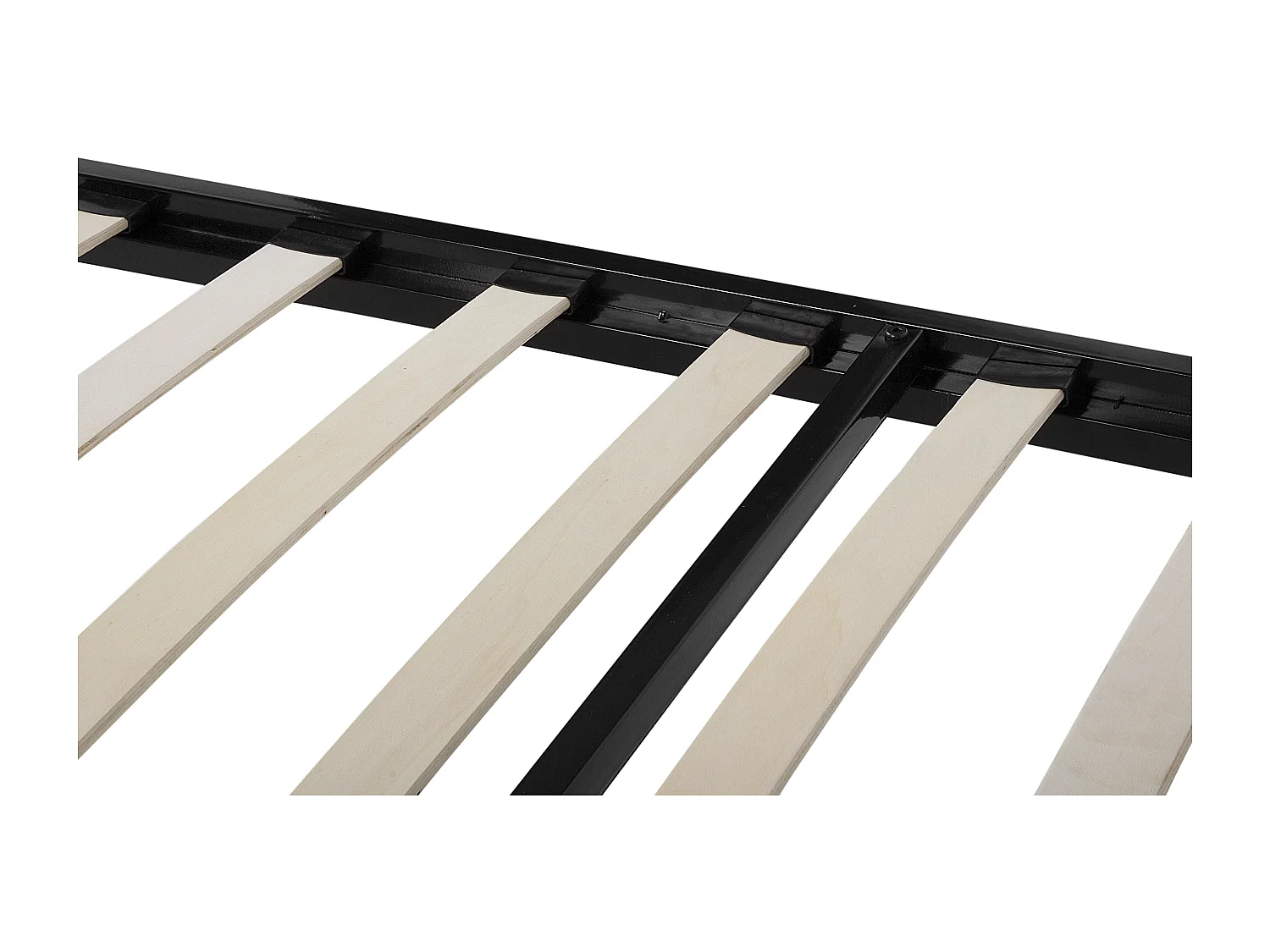 Schickes Metallbett schwarz elegantes Kopfteil Lattenrost 140x200 cm Cusset