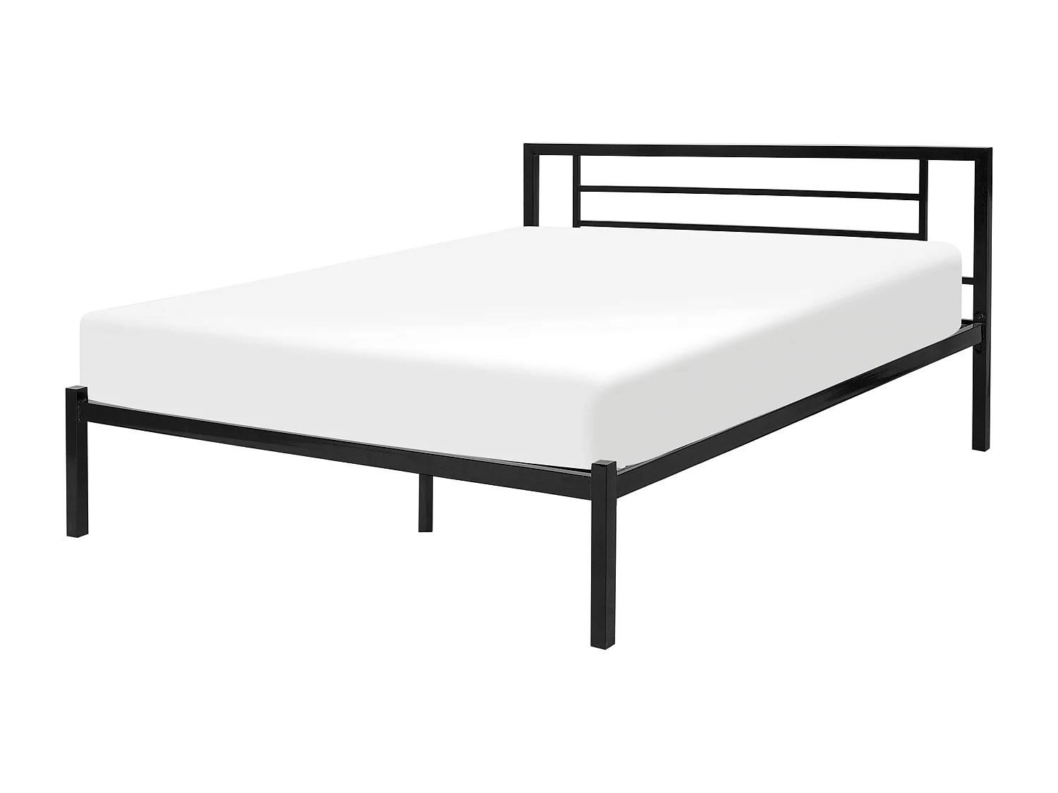 Bett mit Lattenrost Metall CUSSET 140 x 200 cm Schwarz
