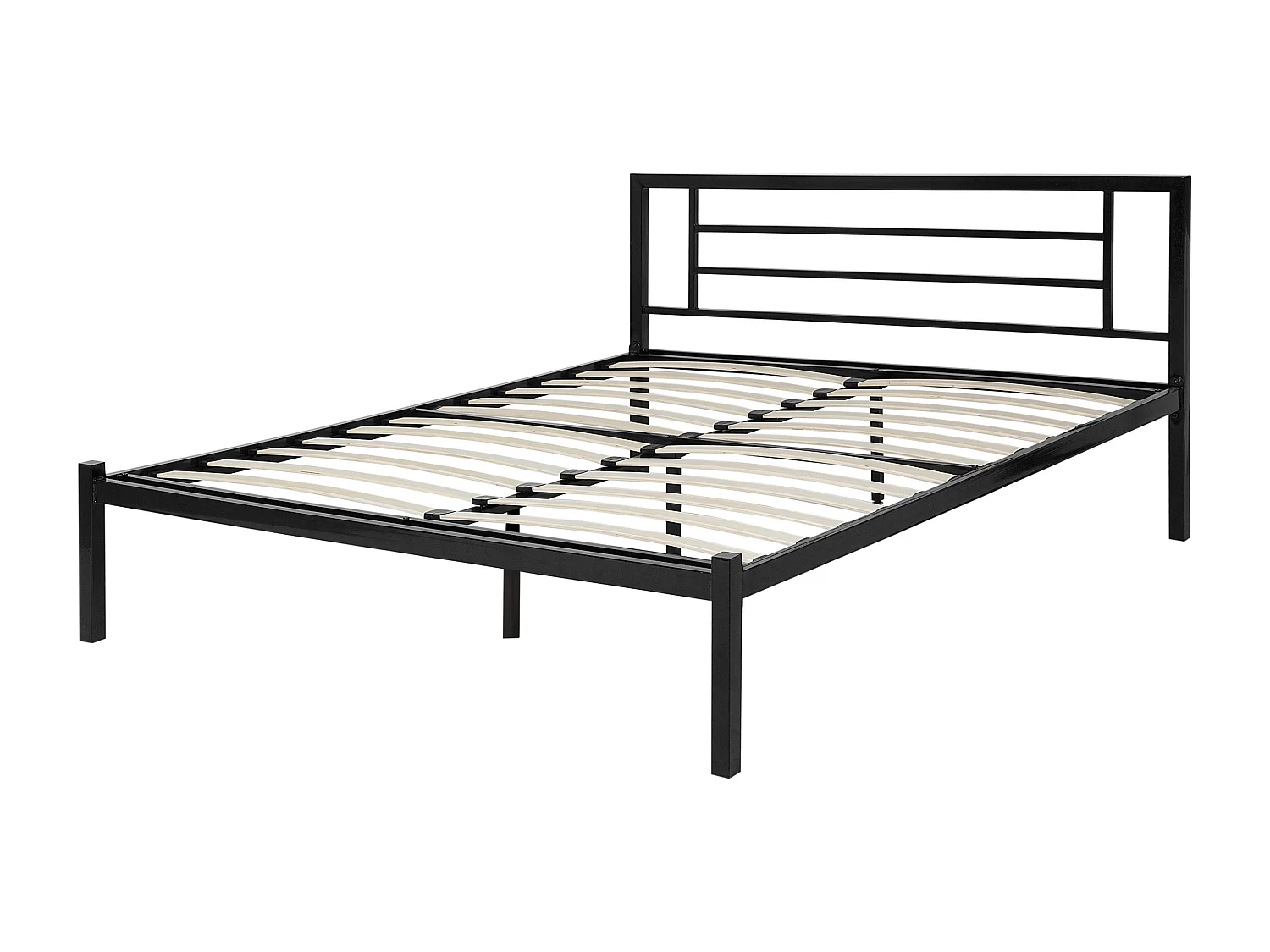 Bett mit Lattenrost Metall CUSSET 140 x 200 cm Schwarz