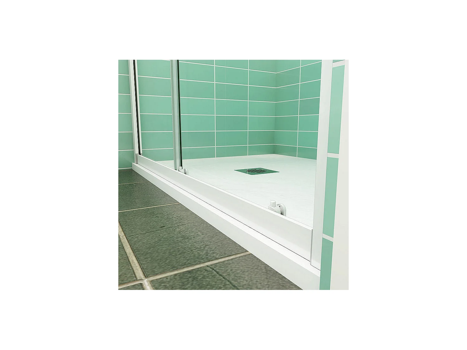 Porte de douche coulissante 120x190cm profilé blanc - Verre de sécurité