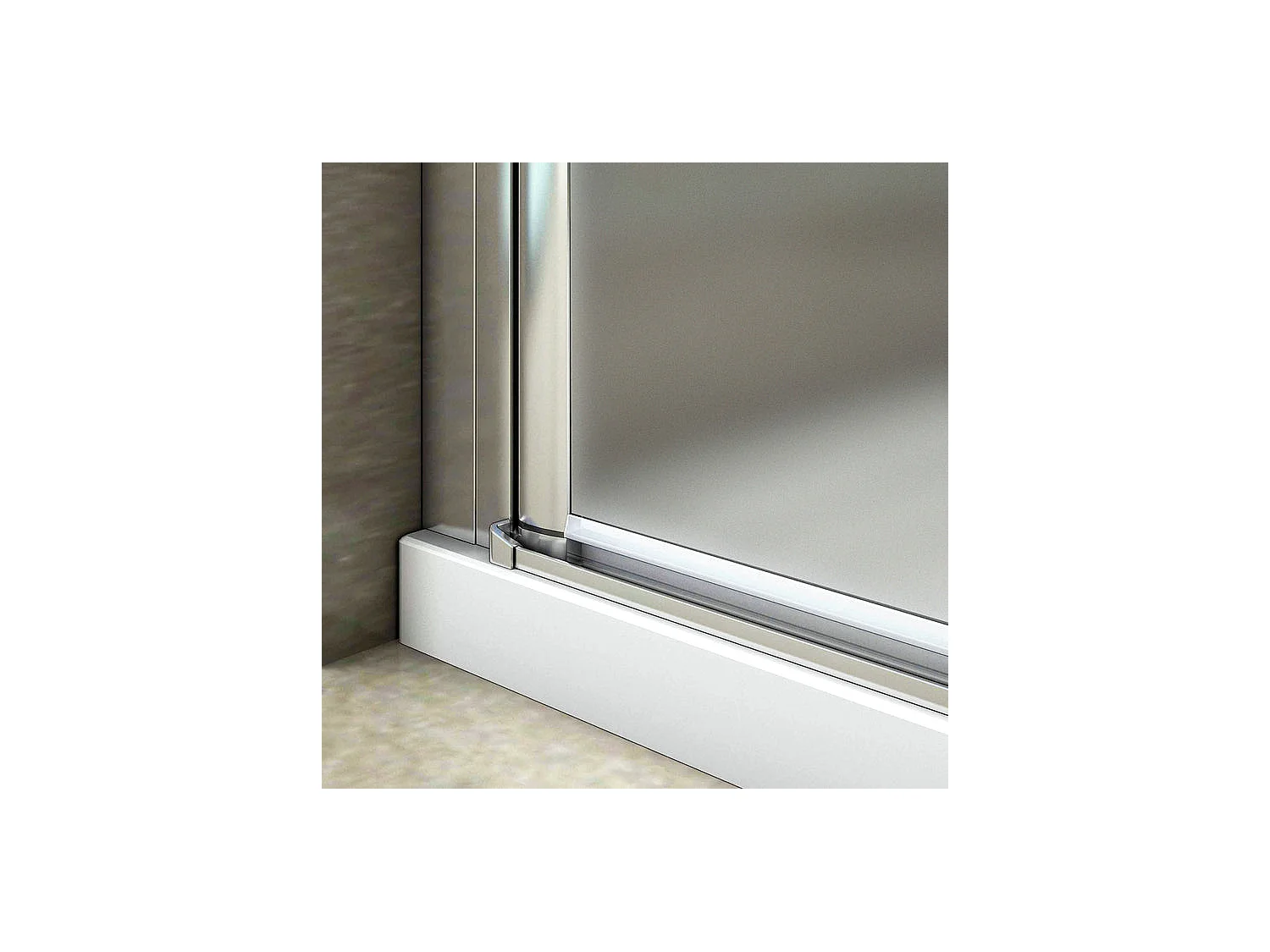 Porte de douche battante 110x185cm porte de douche en verre satiné avec anti-déflagrant et anticalcaire