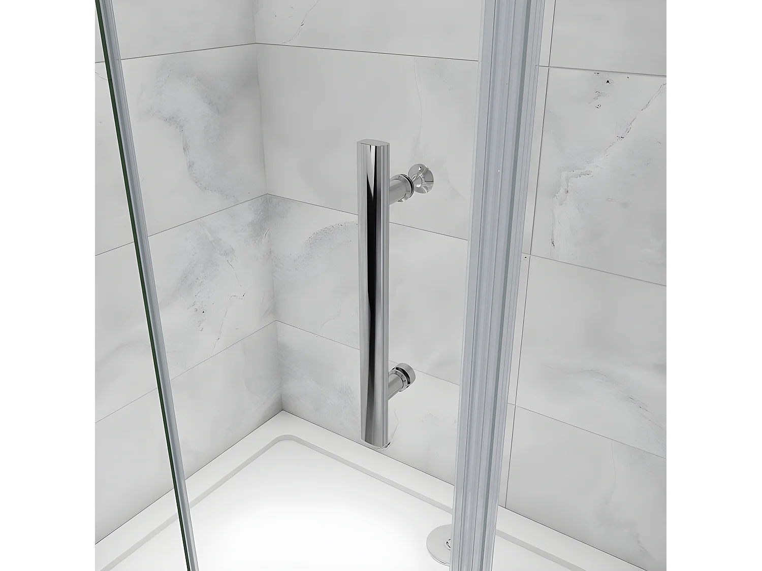 Porte de douche pivotante 120x195cm porte de douche pliante avec un élément fixe en 6mm verre anticalcaire