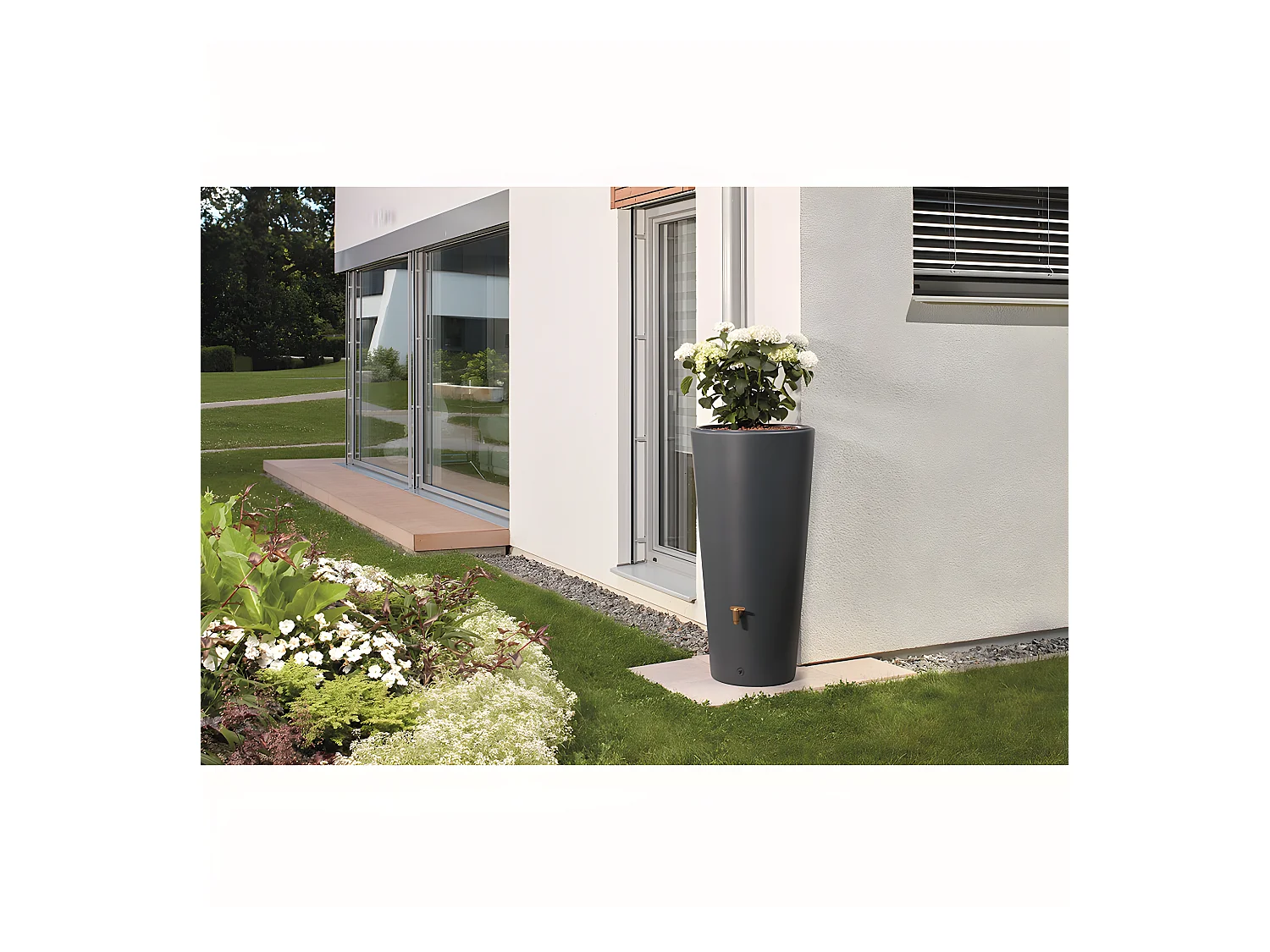 Récupérateur D'eau Murale 220l Vaso 2-en-1