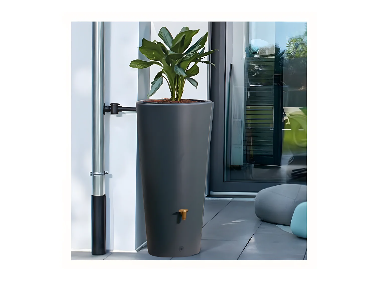 Récupérateur D'eau Murale 220l Vaso 2-en-1