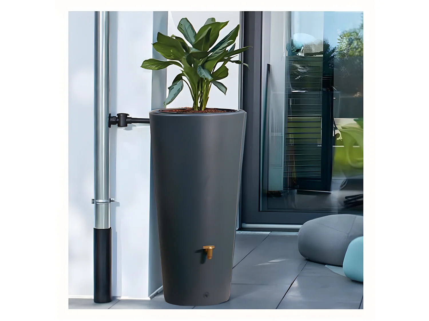 Récupérateur D'eau Murale 220l Vaso 2-en-1