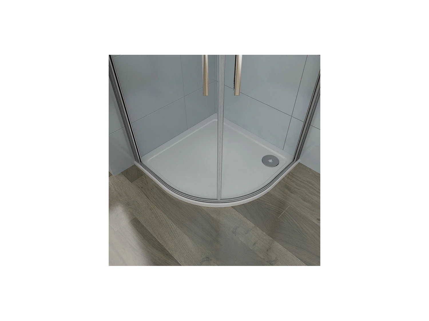 Cabine de douche battante 90x90x195cm 1/4 rond, porte de douche pivotante à 180°en verre 6mm securit anticalcaire