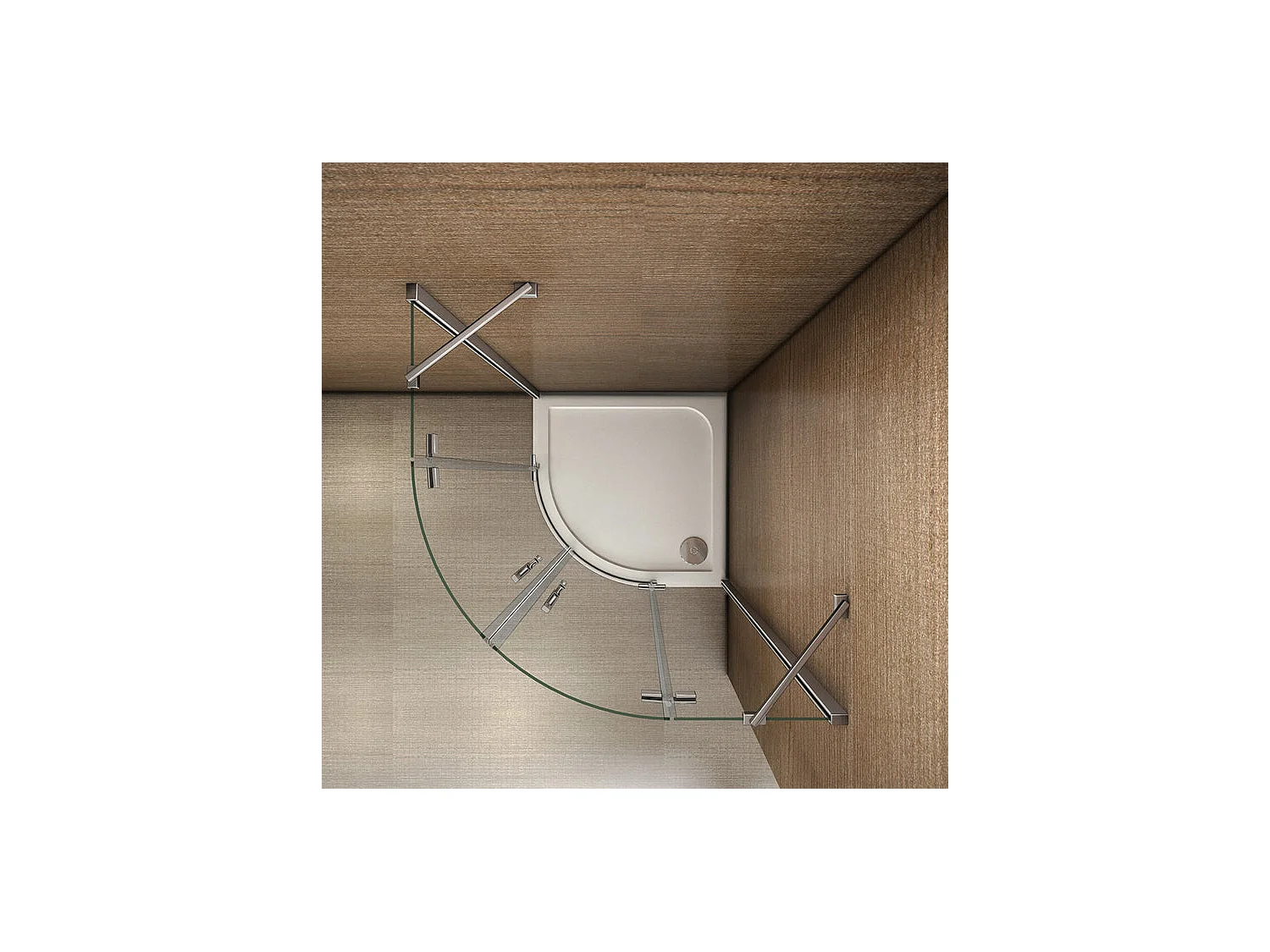 Cabine de douche battante 80x80x195cm 1/4 de cercle en verre anticalcaire, porte de douche pivotante à charnières