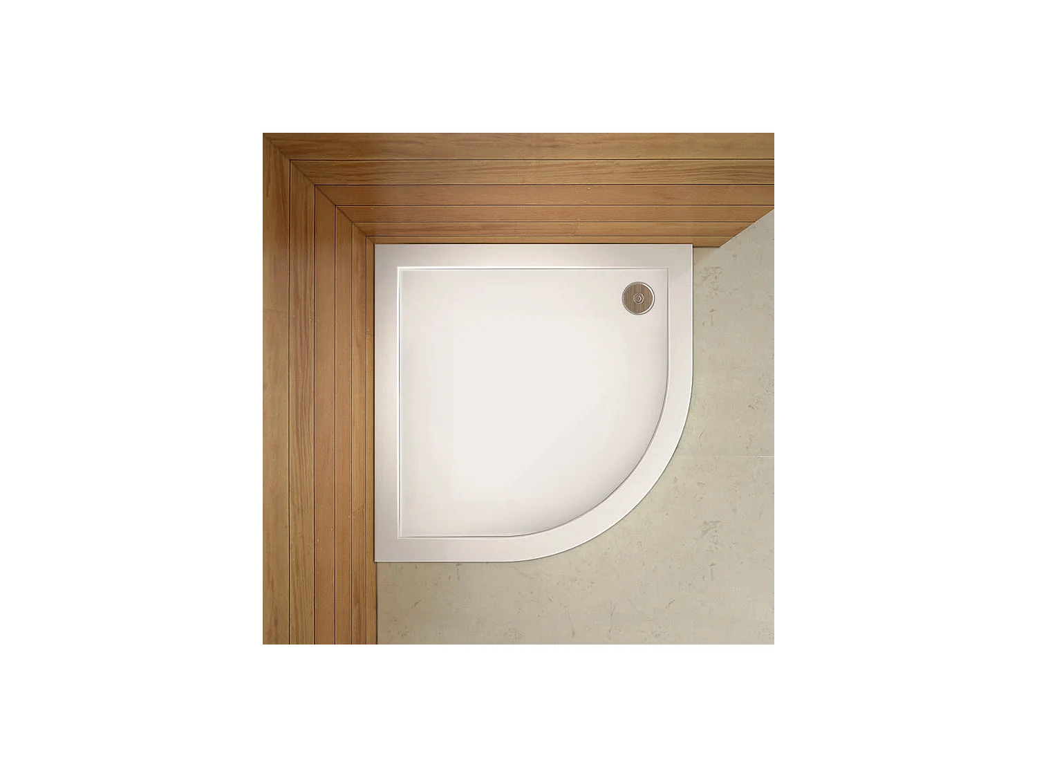Cabine de douche battante 80x80x195cm avec receveur de douche blanc, cabine de douche 1/4 de cercle en verre anticalcaire