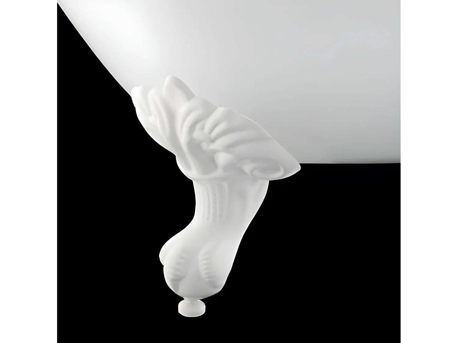 Freistehende Gusseisen Badewanne PLYMOUTH weiß Füße WEISS 153 cm