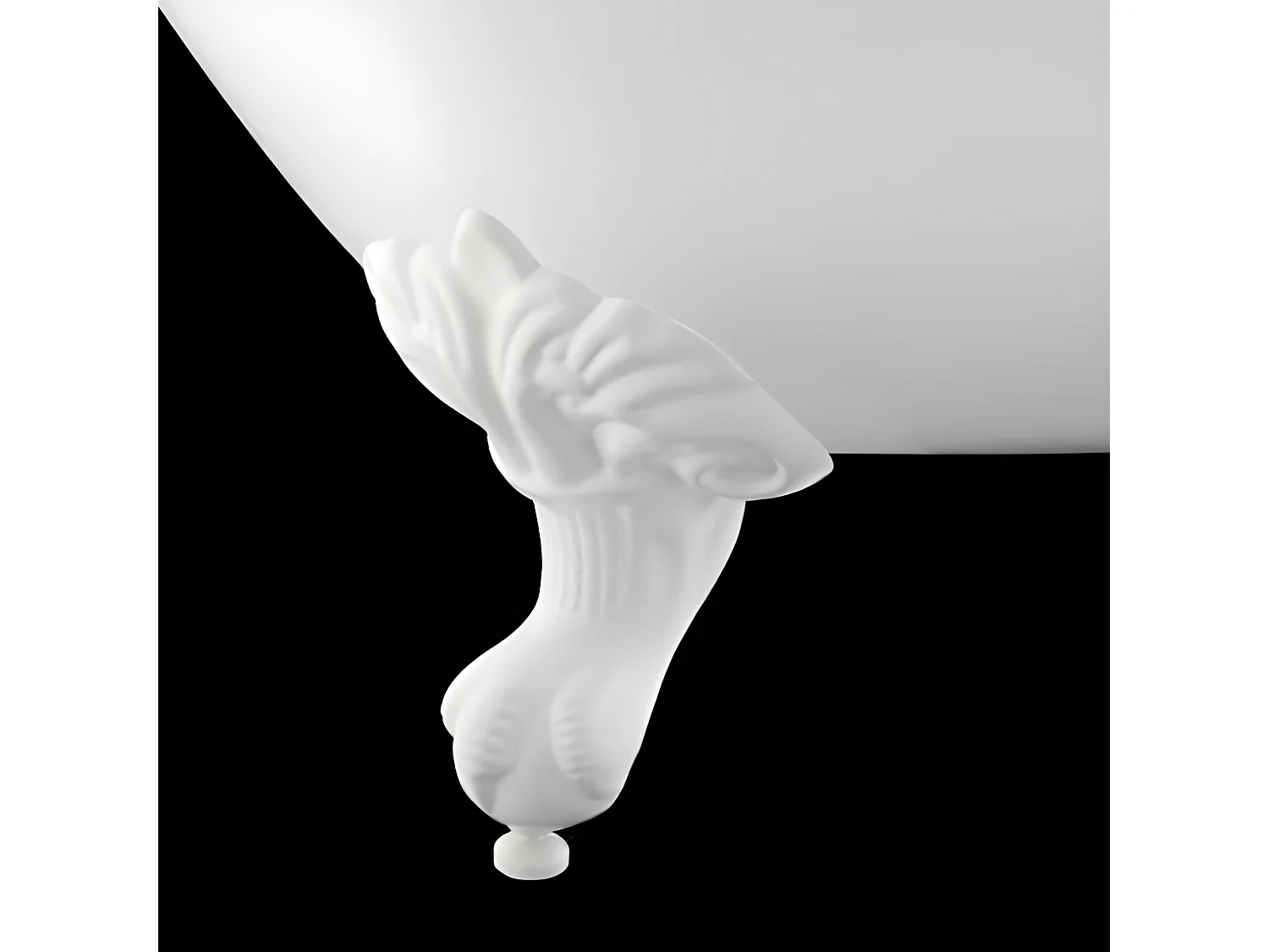 Baignoire sur pieds en fonte PLYMOUTH Blanche 170 cm Pieds blancs