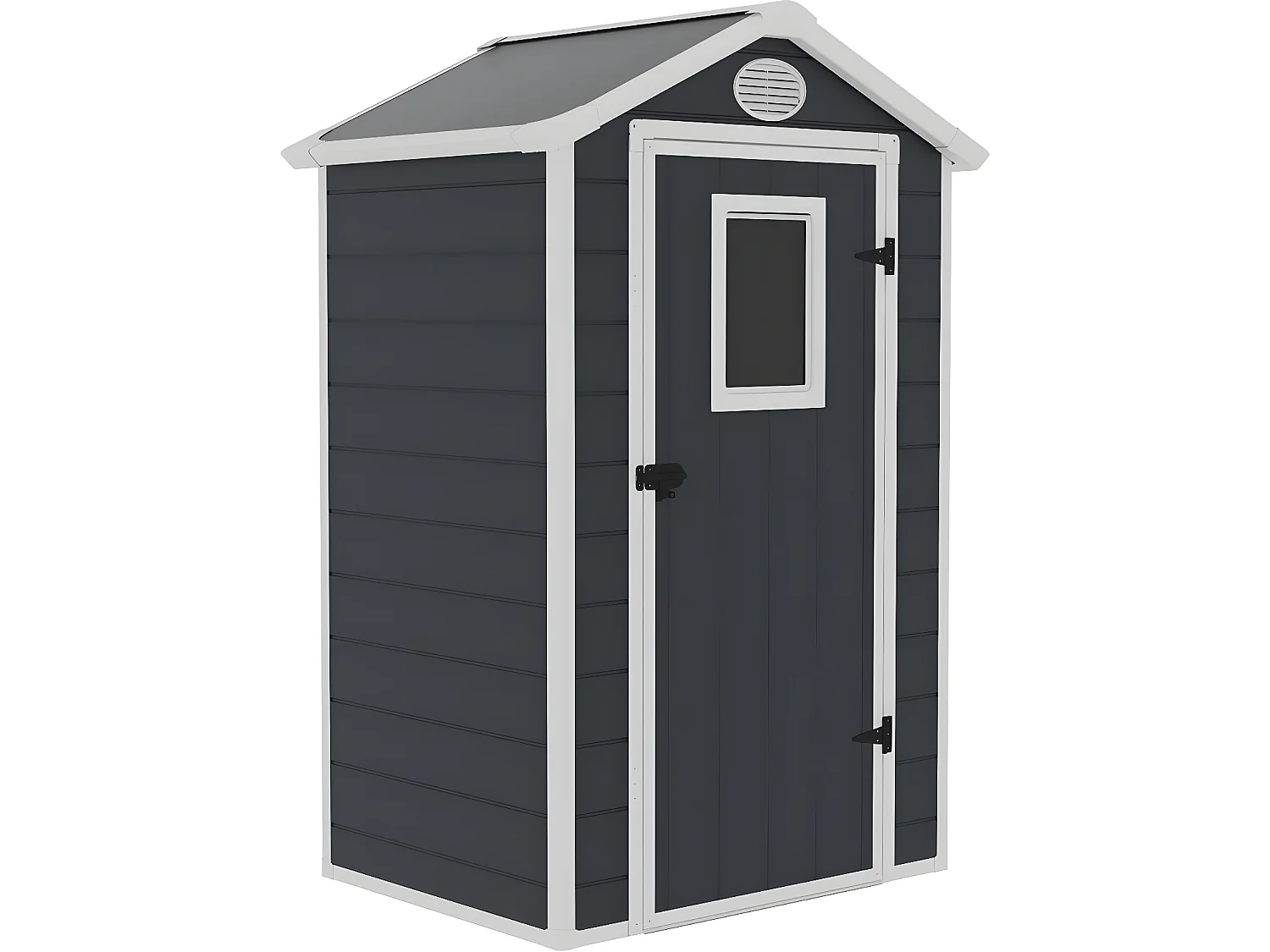 Kunststof Tuinhuis "Texas" Antraciet - Verankeringskit Inbegrepen - 1,34 m²