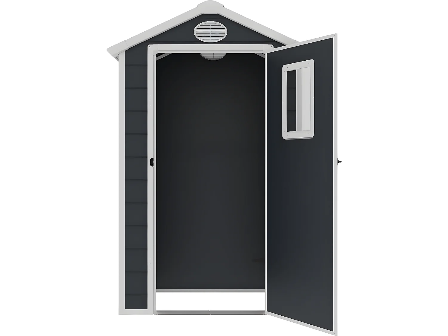 Kunststof Tuinhuis "Texas" Antraciet - Verankeringskit Inbegrepen - 1,34 m²