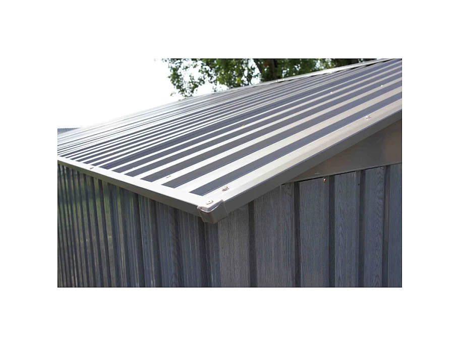 Casetta da giardino in metallo - LEGNO VECCHIO - 9,7 m²