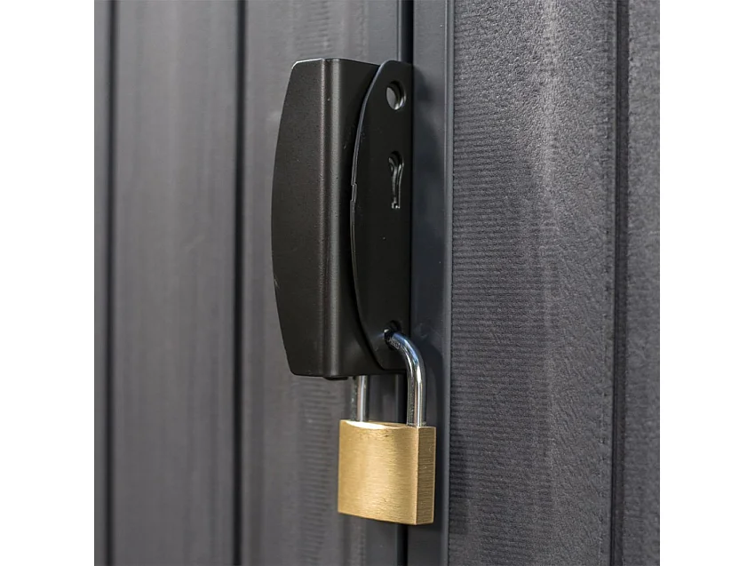 Abri jardin résine "Darwin 46" - 2,3m² - 126 x 185 x 205 cm -  Gris