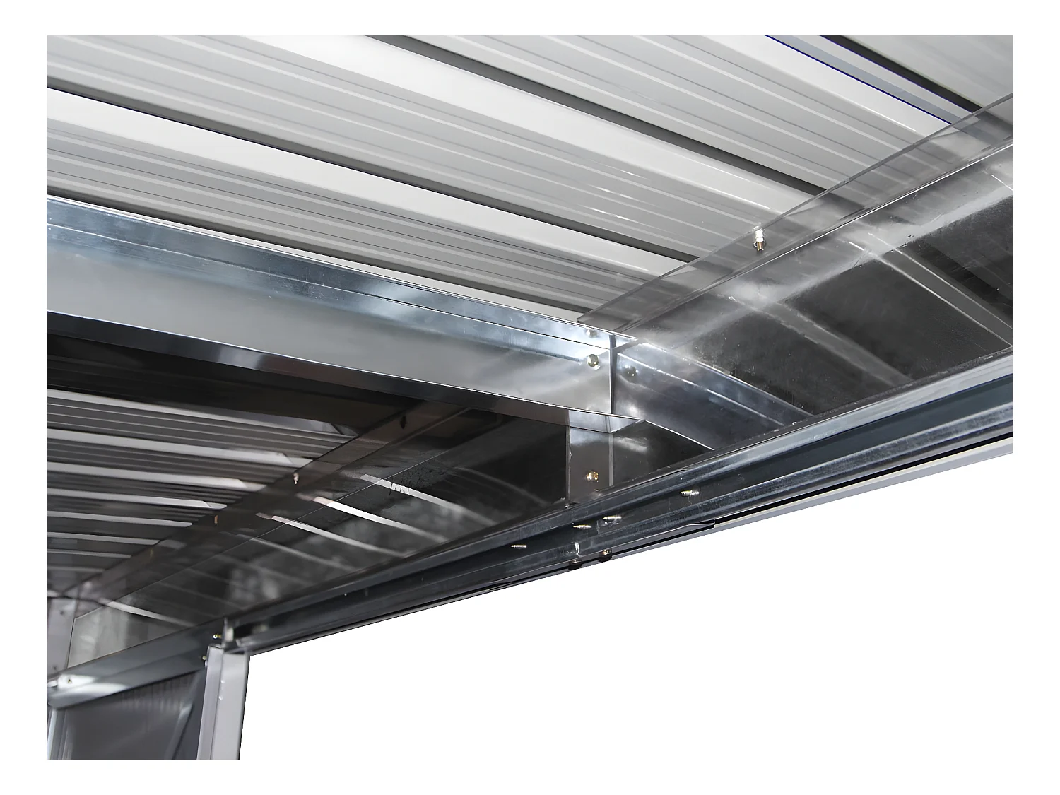 Abrigo de jardim em metal "Texas" - 6,29 m² com porta dupla deslizante e tratamento anti-UV e anti-ferrugem