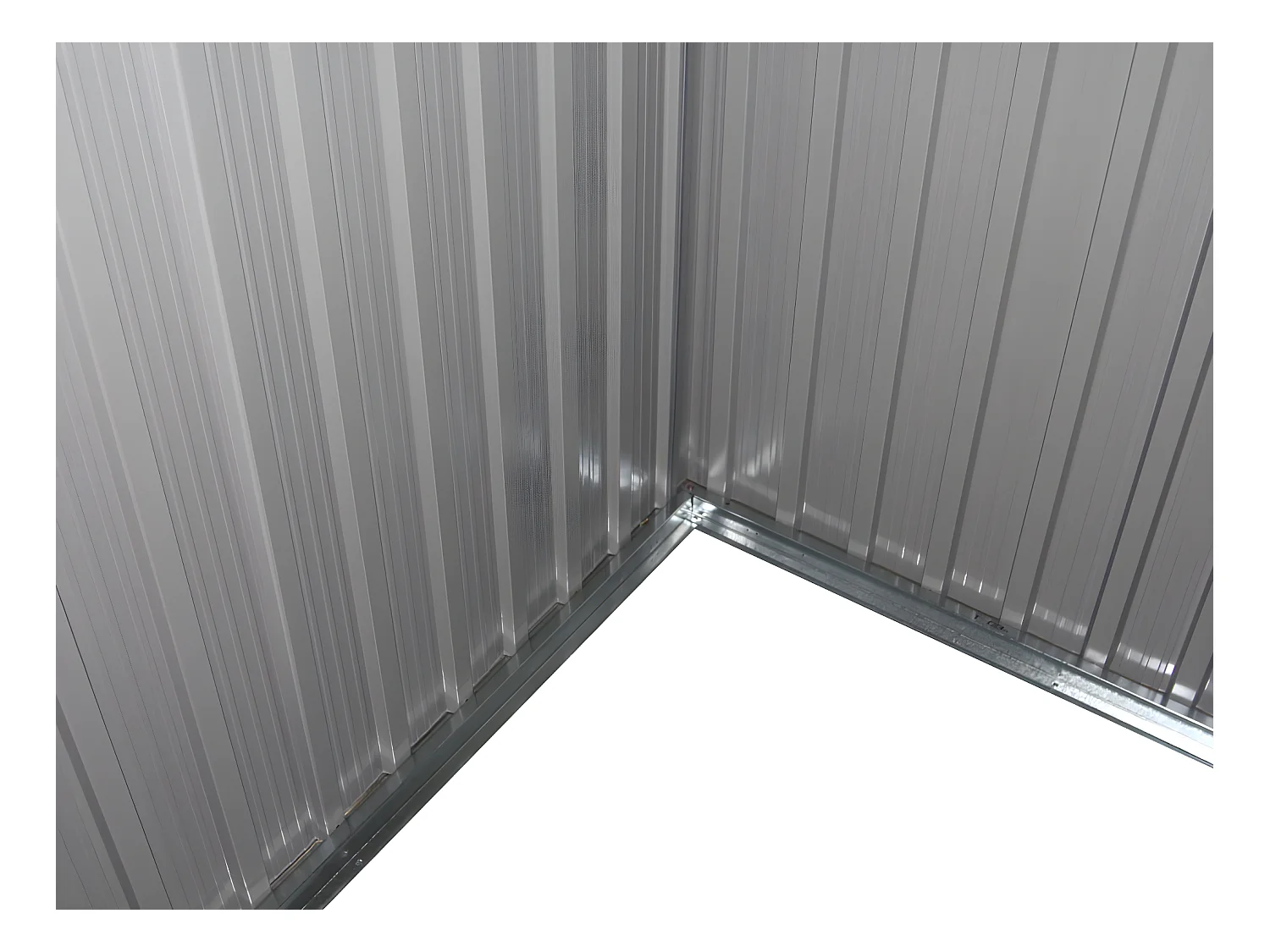 Abrigo de jardim em metal "Texas" - 6,29 m² com porta dupla deslizante e tratamento anti-UV e anti-ferrugem