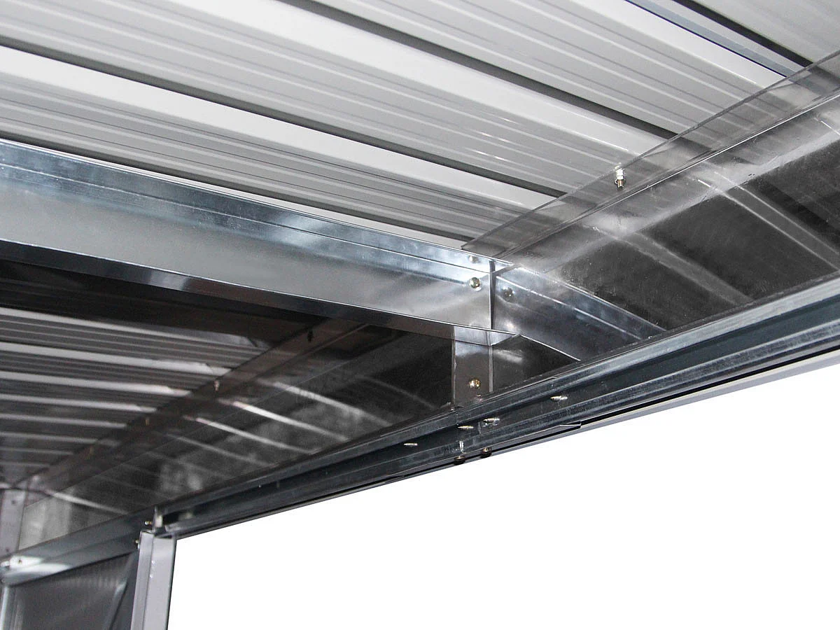 Abri de jardin métal toit plat "Texas" - 6,29 m² - Gris