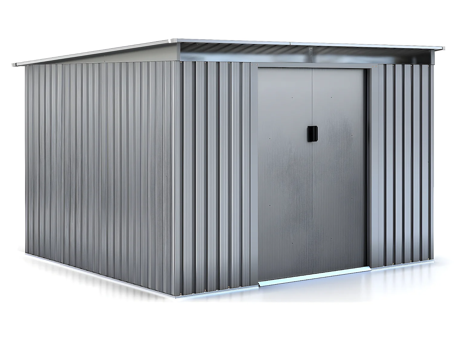 Tuinhuisje metaal plat dak "Texas" - 6,29 m² - Grijs