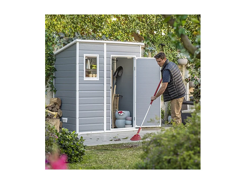 Abri jardin résine "Premium 64SP" - 2m² - 183 x 113 x 201 cm - Monopente