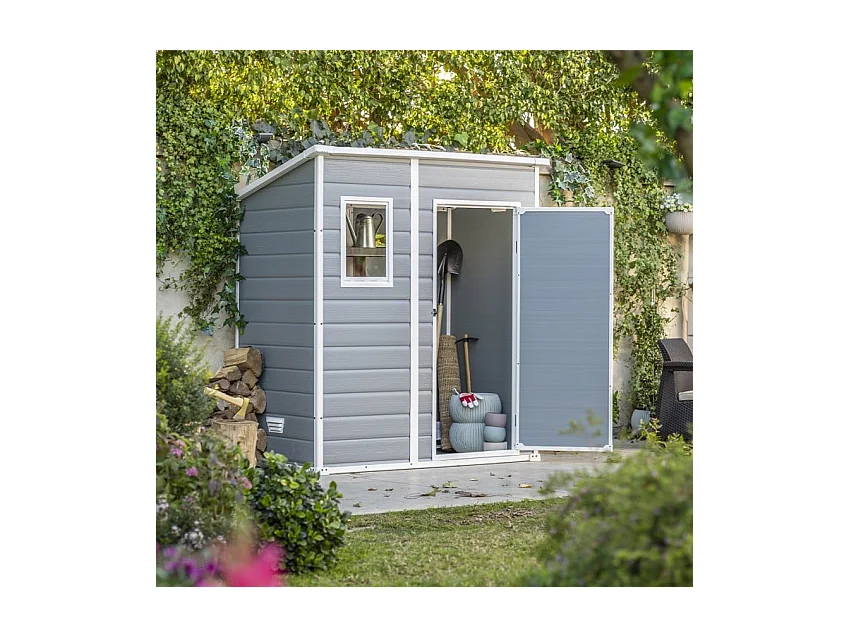 Abri jardin résine "Premium 64SP" - 2m² - 183 x 113 x 201 cm - Monopente