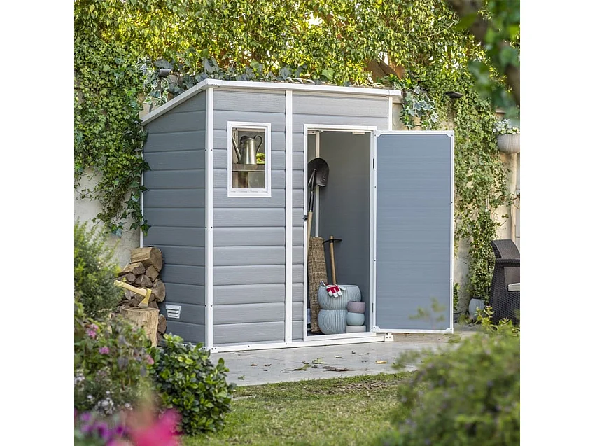 Abri jardin résine "Premium 64SP" - 2m² - 183 x 113 x 201 cm - Monopente