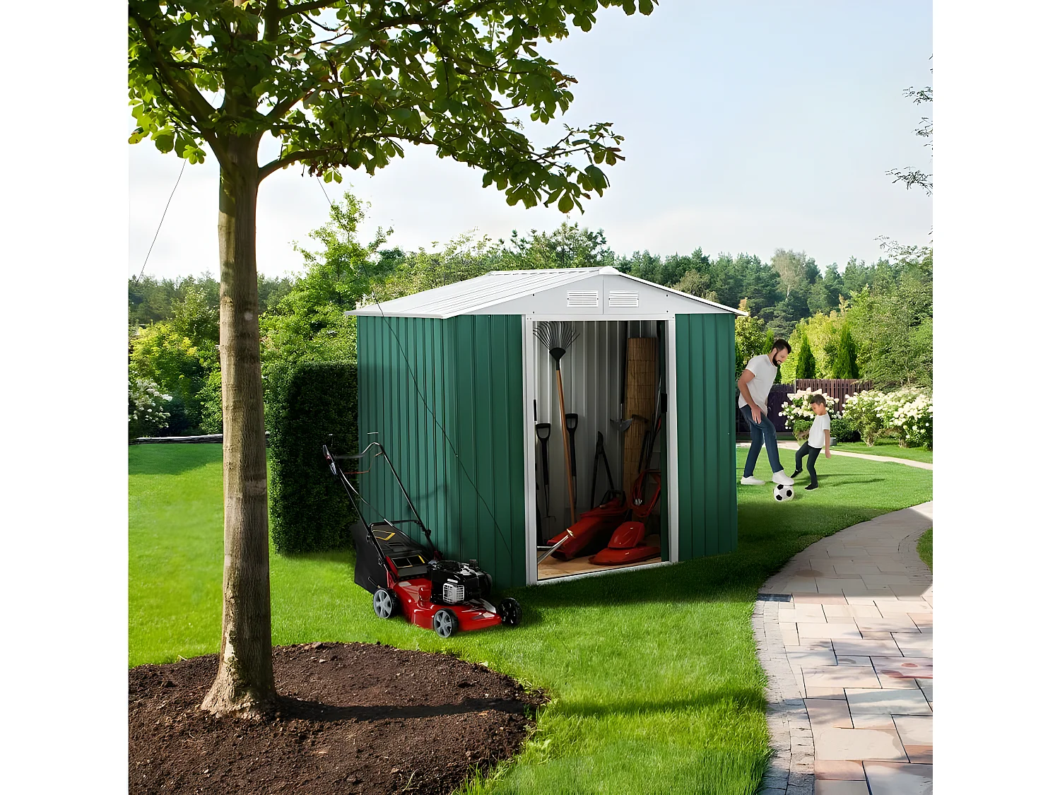 Szopa ogrodowa metalowa "Rosas" - 2,71 m2