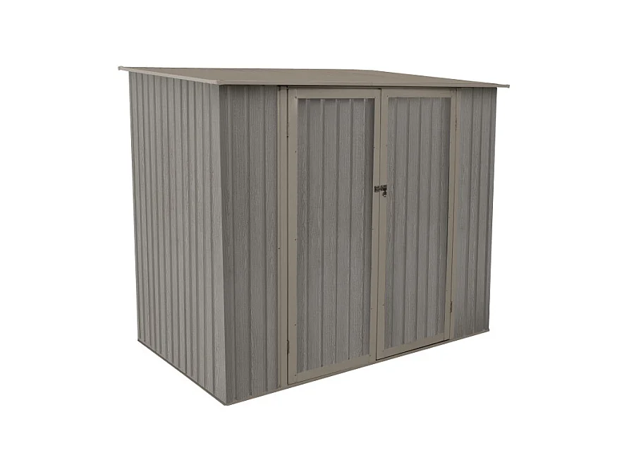 Casetta da giardino in metallo monopendenza - LEGNO VECCHIO - 3,31 m²