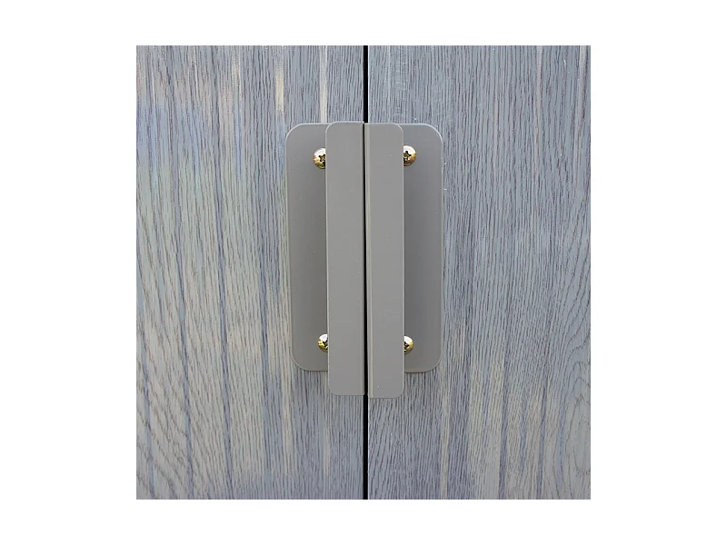 Casetta da giardino in metallo monopendenza - LEGNO VECCHIO - 3,31 m²