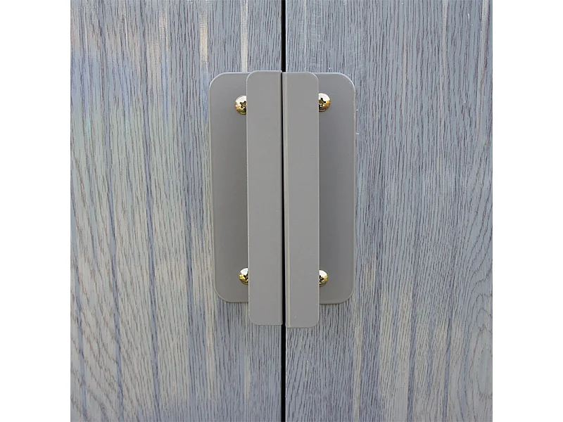 Casetta da giardino in metallo monopendenza - LEGNO VECCHIO - 3,31 m²