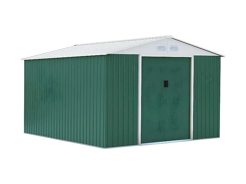 Abri de jardin métal "Rosas" - 10,85 m² - Vert