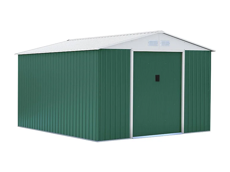 Abri de jardin métal "Rosas" - 10,85 m² - Vert