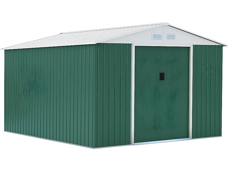 Abri de jardin métal "Rosas" - 10,85 m² - Vert