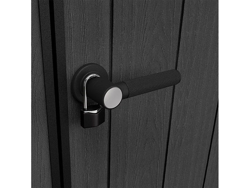 Abri jardin résine "Brossium Monopente 77" - 4.7 m² - 218 x 218 x 226 cm - Gris