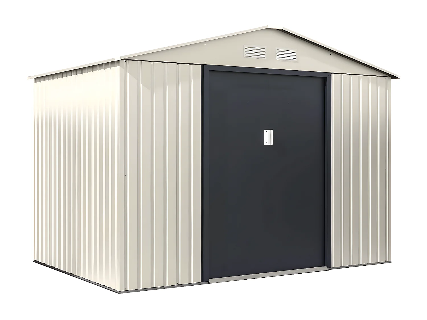Domek ogrodowy metalowy "Nebraska" - 5,29 m2 (4,83 m2 na gruncie) - Beżowy