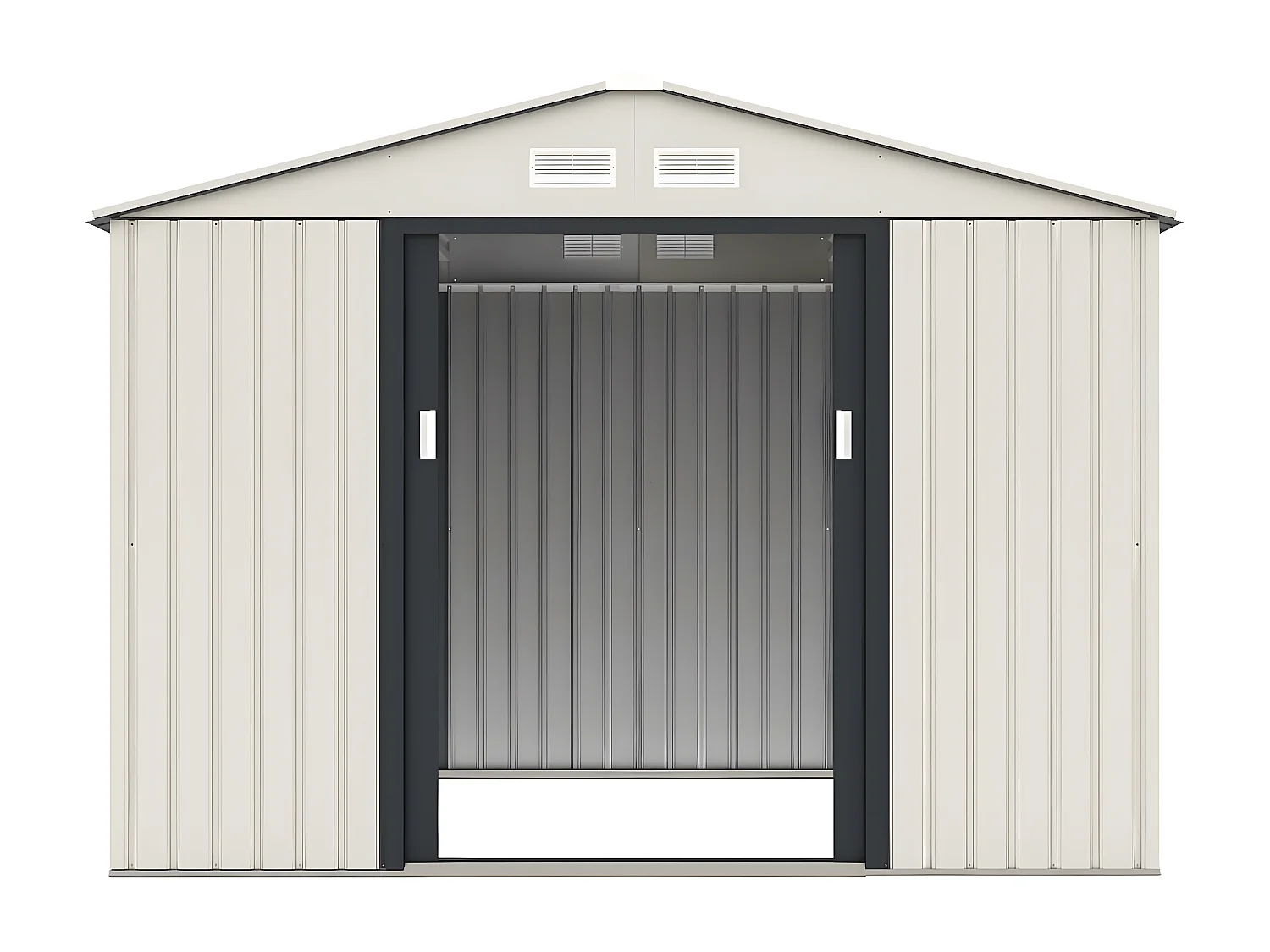 Domek ogrodowy metalowy "Nebraska" - 5,29 m2 (4,83 m2 na gruncie) - Beżowy