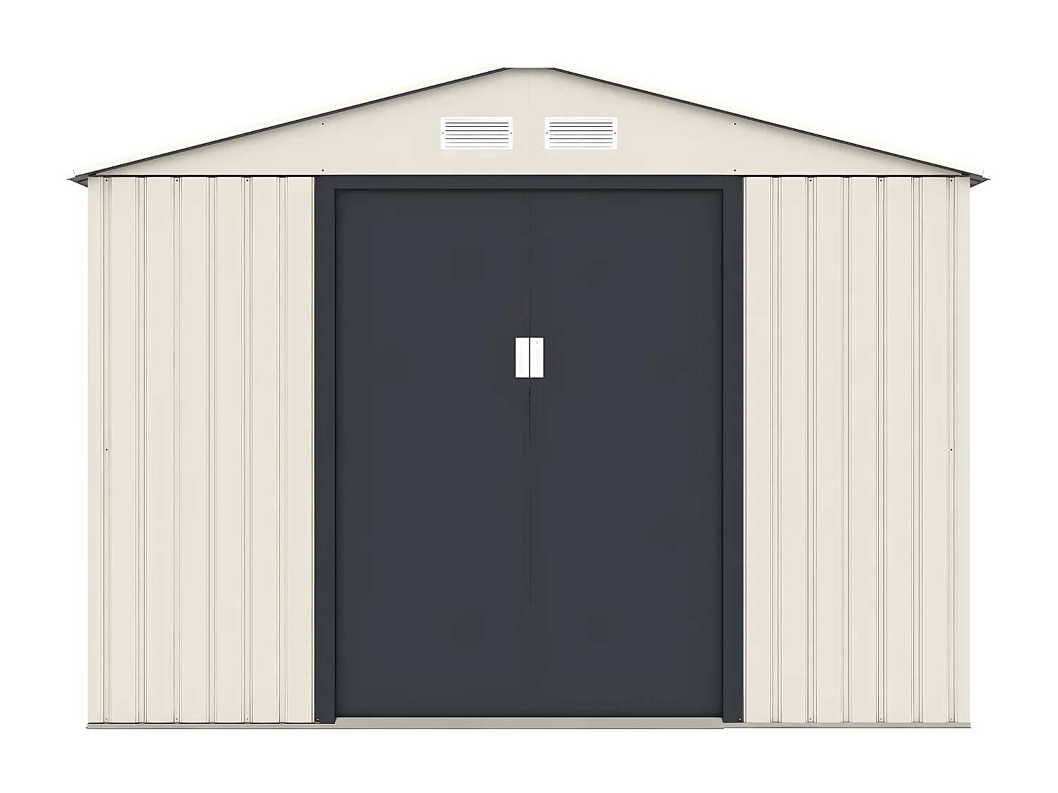 Domek ogrodowy metalowy "Nebraska" - 5,29 m2 (4,83 m2 na gruncie) - Beżowy