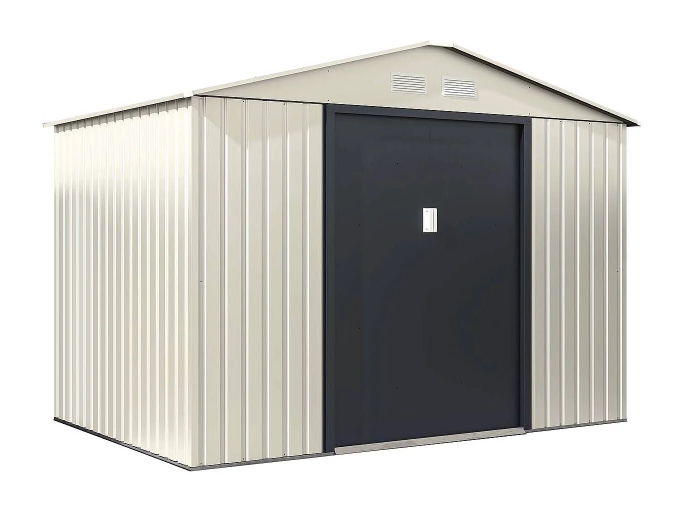 Tuinhuisje metaal "Nebraska" - 5,29 m2 (4,83 m2 grondoppervlak) - Beige - lichtbruin