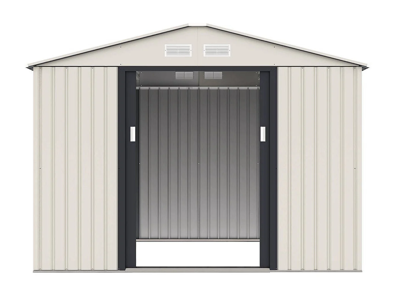 Tuinhuisje metaal "Nebraska" - 5,29 m2 (4,83 m2 grondoppervlak) - Beige - lichtbruin