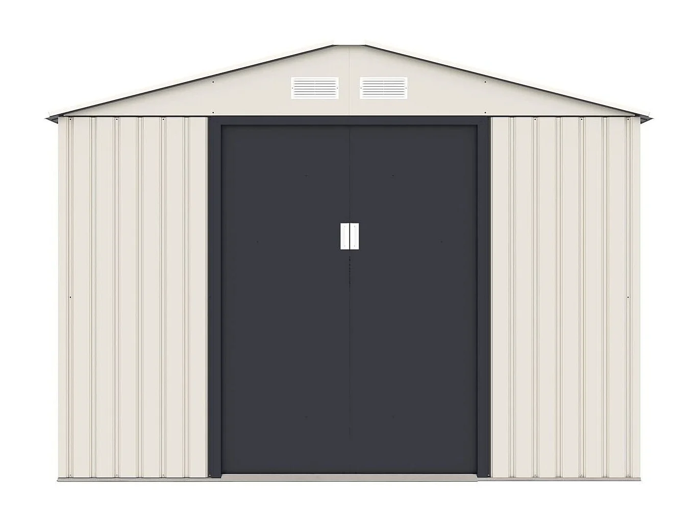 Tuinhuisje metaal "Nebraska" - 5,29 m2 (4,83 m2 grondoppervlak) - Beige - lichtbruin