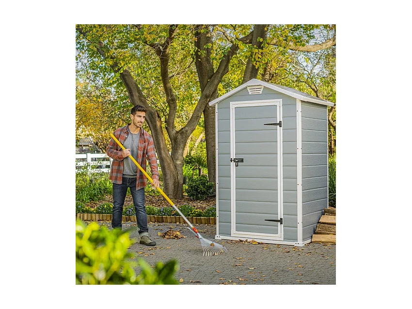 Premium 43 Kunststof Tuinhuis - 1,20m² - Waterdicht en Esthetisch Grijs