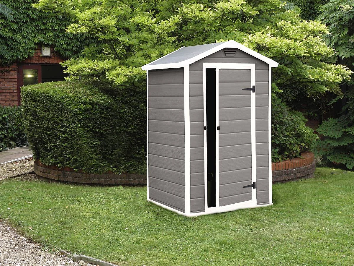 Premium 43 Kunststof Tuinhuis - 1,20m² - Waterdicht en Esthetisch Grijs