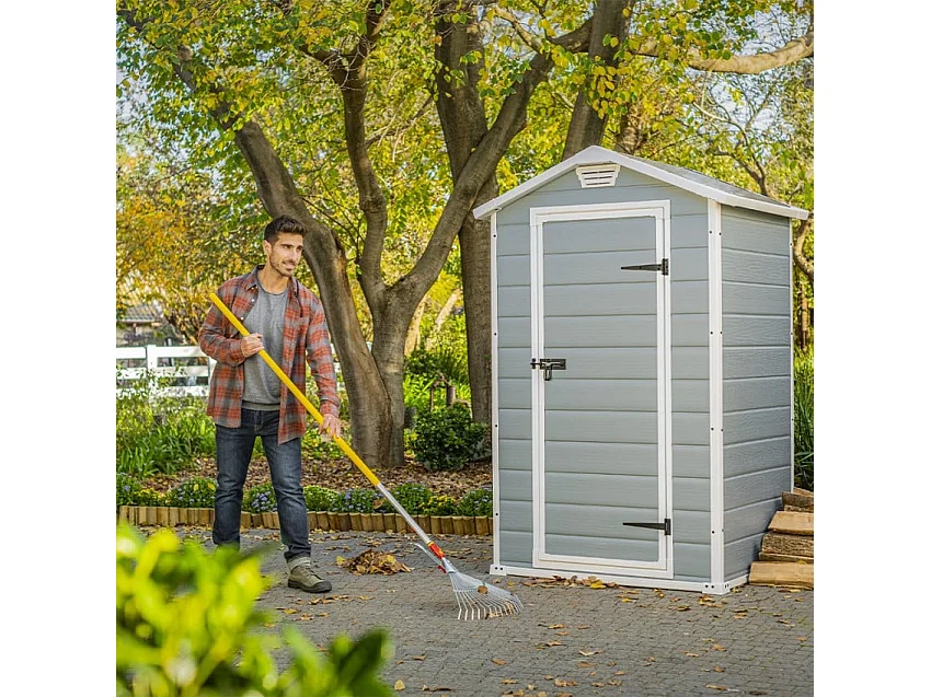 Premium 43 Kunststof Tuinhuis - 1,20m² - Waterdicht en Esthetisch Grijs