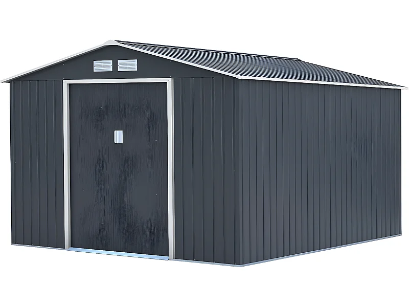 Abri de jardin métal "Vegas" - 8,83 m² - Gris
