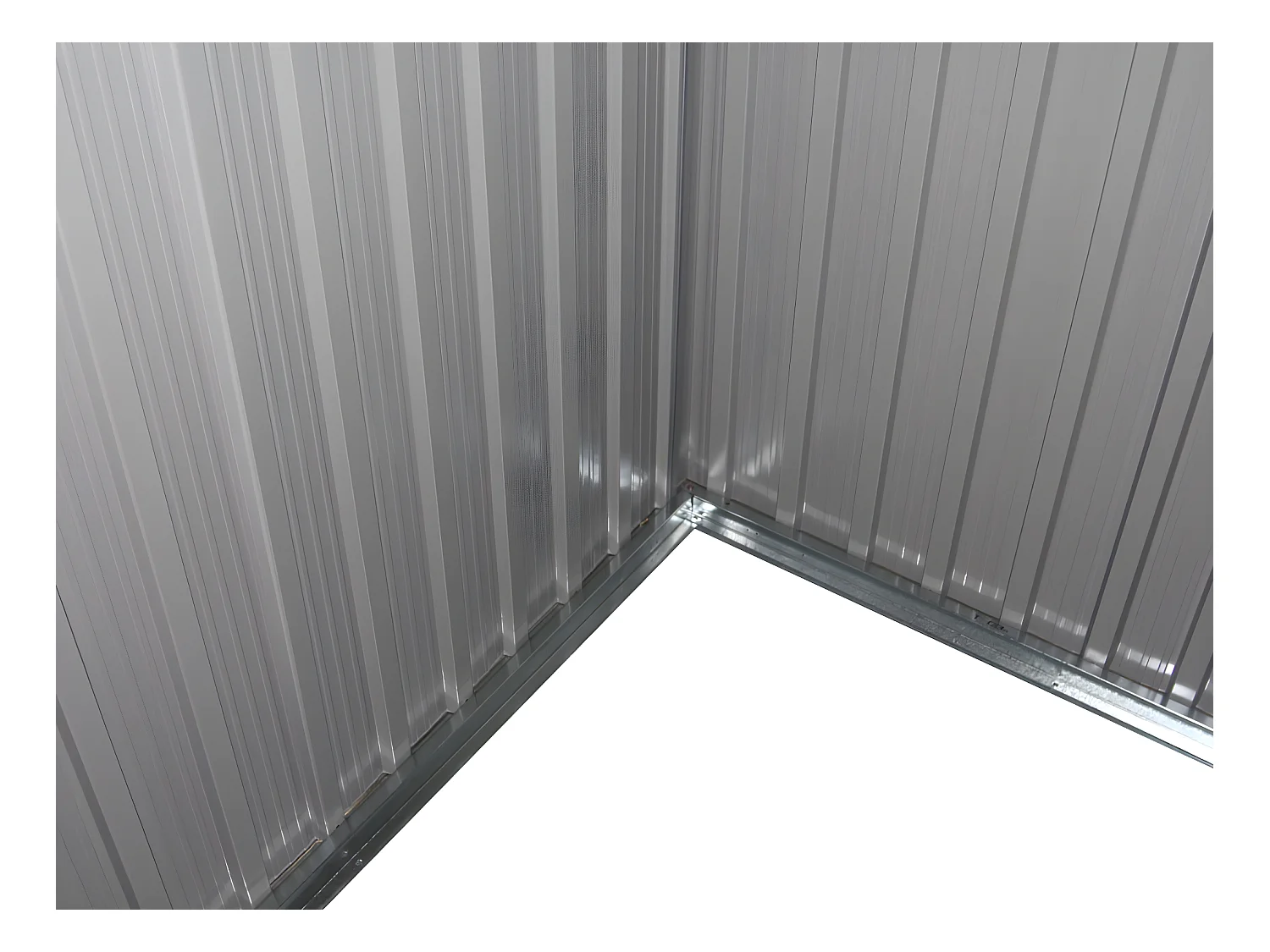 Abri de jardin métal toit plat "Texas" - 4,72 m² - Gris