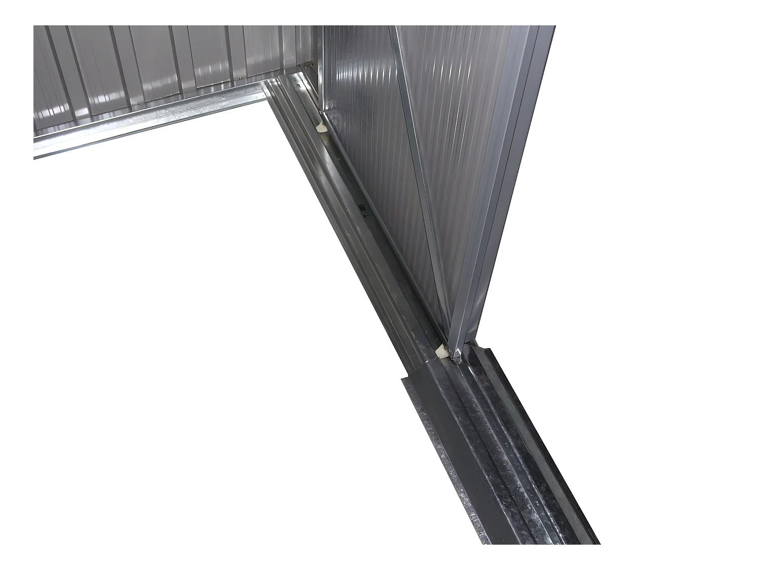 Abri de jardin métal toit plat "Texas" - 4,72 m² - Gris