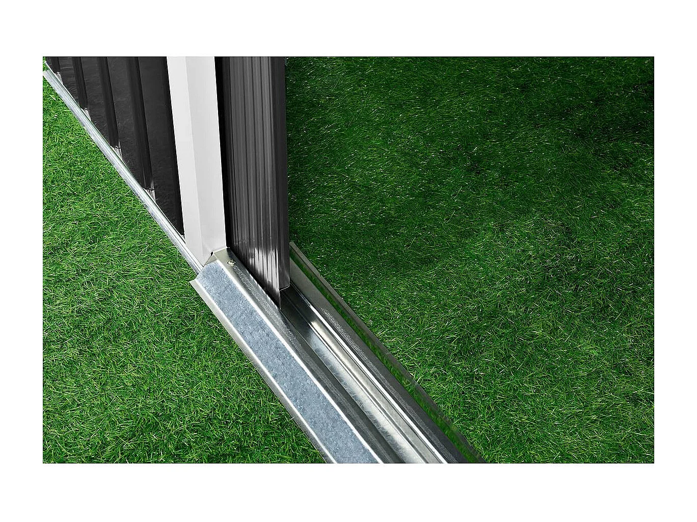 Abri de jardin métal "Vegas" - 2,7 m² - Gris