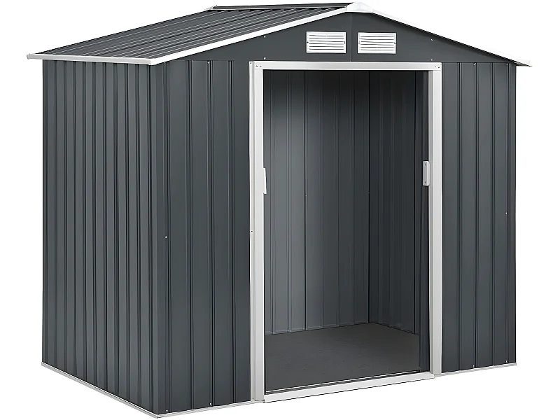 Abri de jardin métal "Vegas" - 2,7 m² - Gris